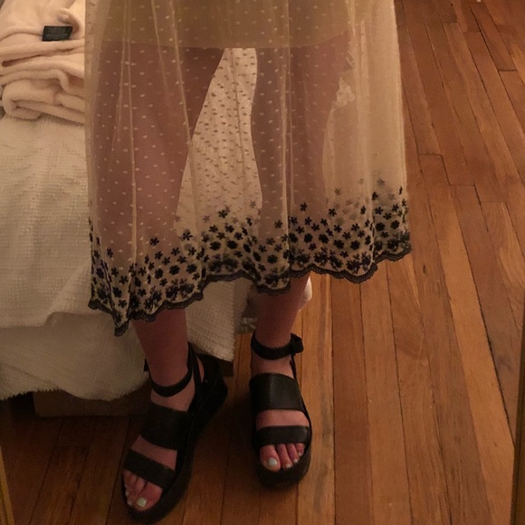 🌟RARE🌟Free People Sheer Mesh Maxi Slip Dress S - Picture 6 of 7